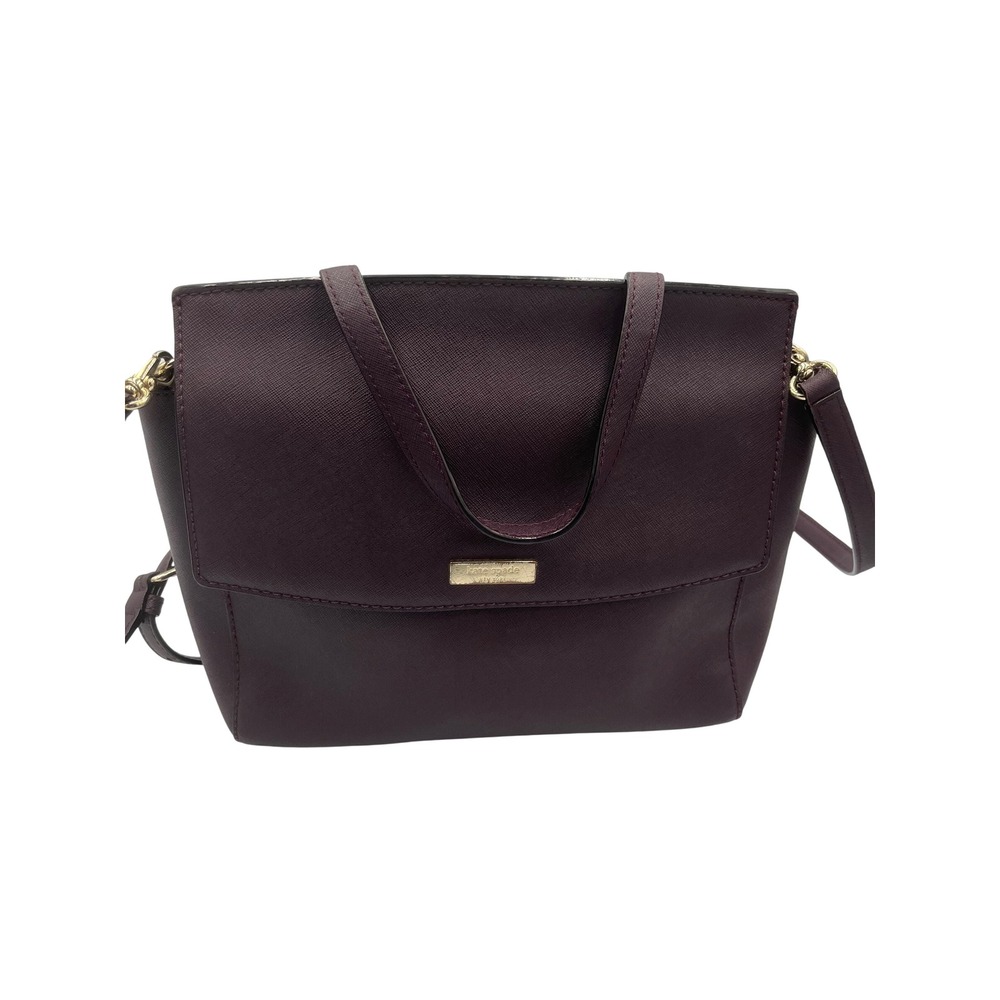 Kate Spade Cedar Street Maise Saffiano Leather Satchel Crossbody Bag Burgundy